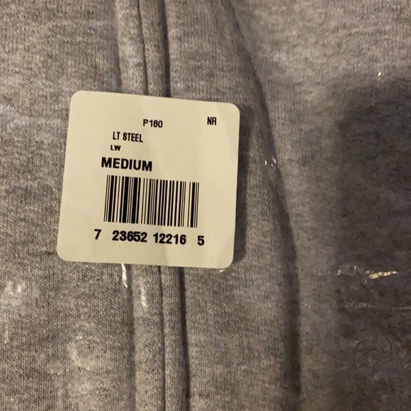 Men’s Hanes Grey Medium Zip Up Hoodie BRAND NEW - Picture 3 of 3